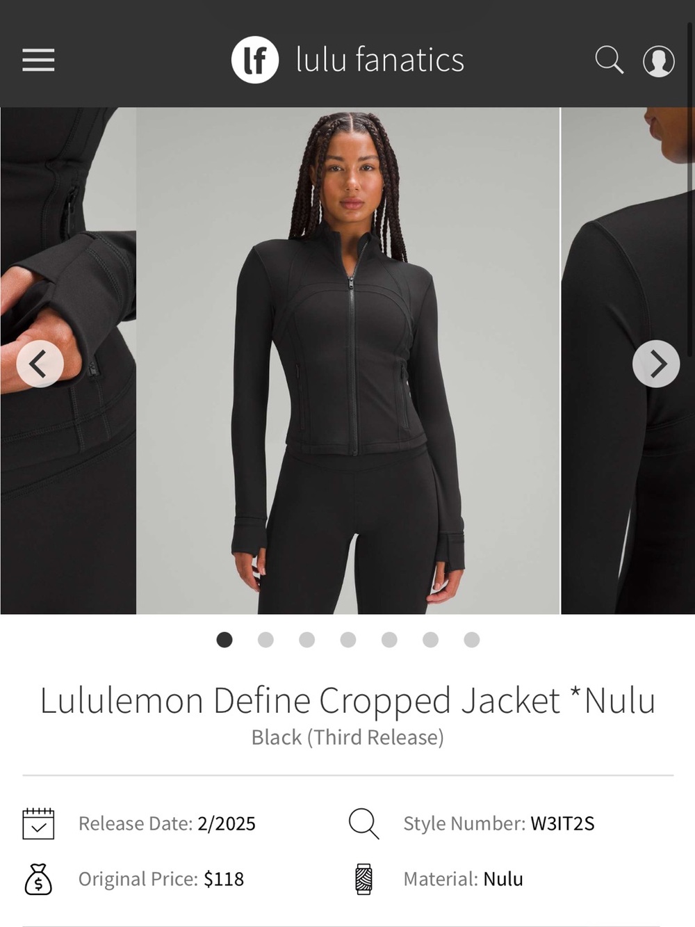Lululemon Define Cropped Jacket - Nulu - Picture 9 of 9